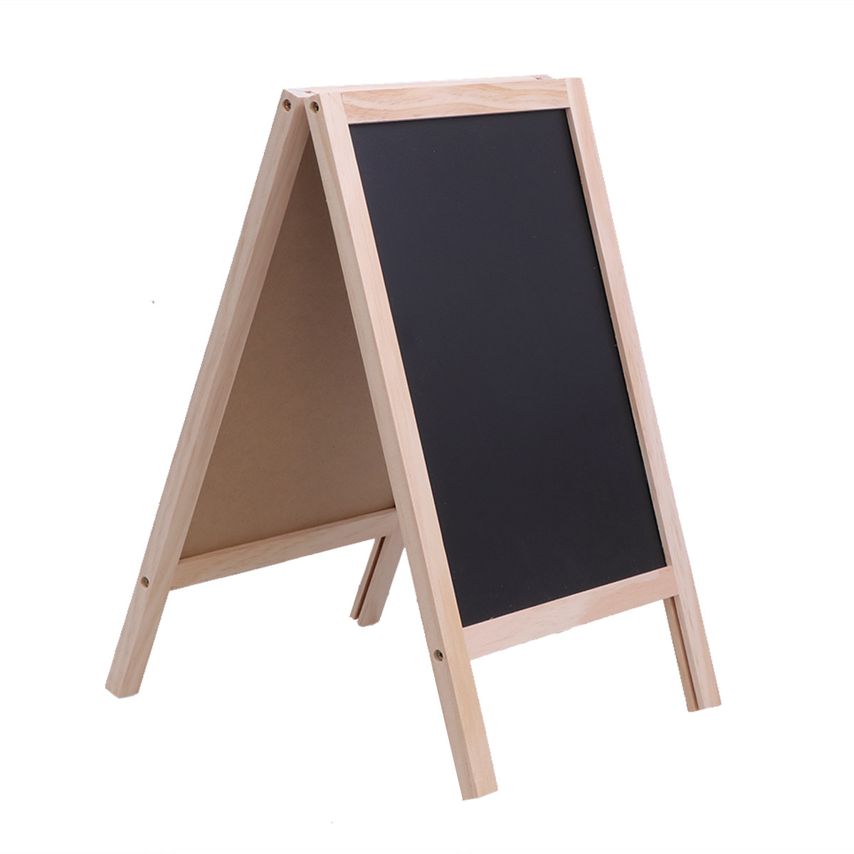 Whiteboard Easel Tripod - ミニ木製三脚黒板 25x40cm 両面メッセージボード 軽量天然木製イーゼルスタンド バーカウンター用 1セット