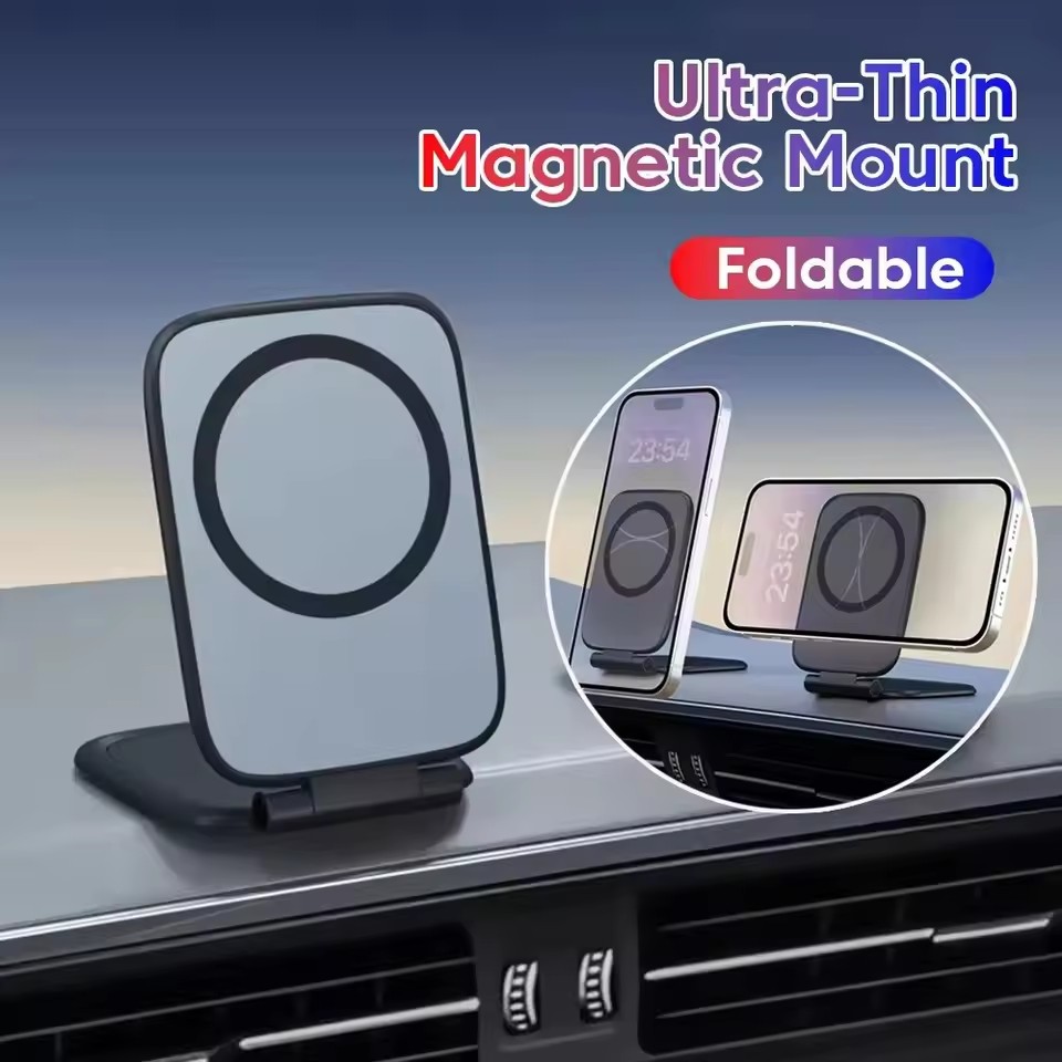 Magazine File Holder - 超薄型磁気電話ホルダー折りたたみ式ポータブルマウント磁気車携帯電話ブラケット車両ナビゲーションユニバーサルスタンド
