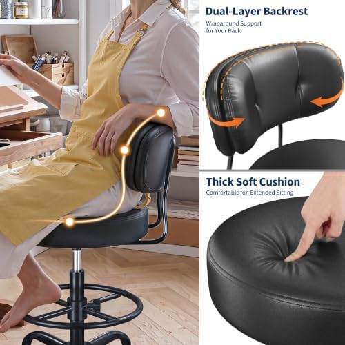 製図椅子 幅17.32インチのシートと厚さ3.94インチのク - Office Footrest Cushion のレビューと価格