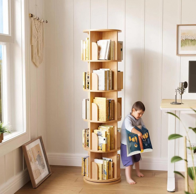 ベビーキャビネット 5段 高い棚 フロアスタンド型ディスプレ - Bookshelf 5 Tier のレビューと価格
