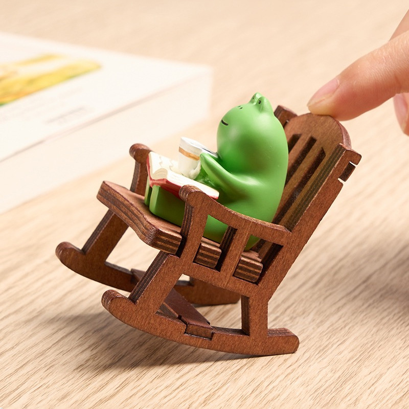 かわいい癒し系の小さな装飾品、キュートなミニカエルの樹脂製置 - Office Furniture Loft のレビューと価格