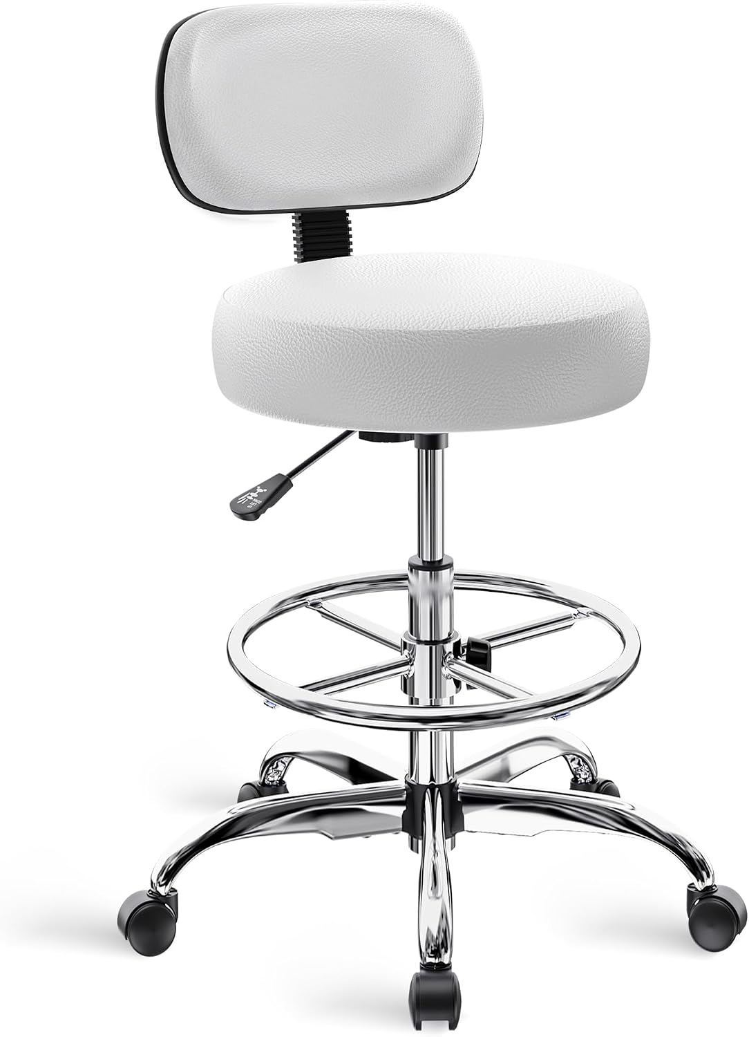 SUPERJARE 背もたれ付き製図椅子、調節可能なフットレ - Office Footrest Cushion のレビューと価格