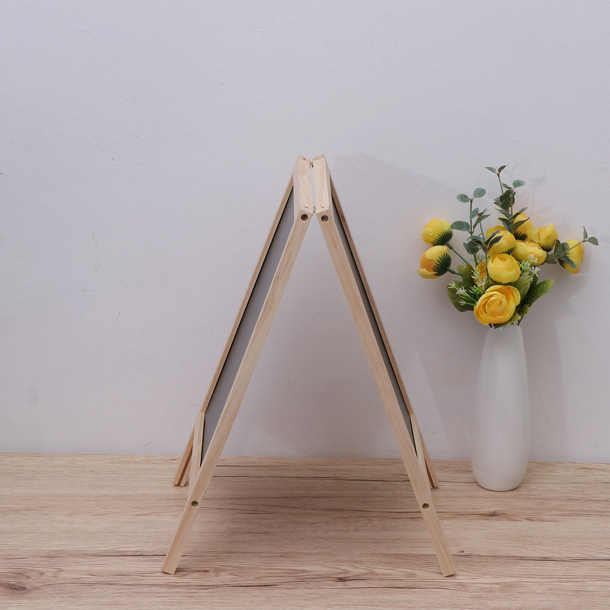 ミニ木製三脚黒板 25x40cm 両面メッセージボード 軽量 - Whiteboard Easel Tripod のレビューと価格