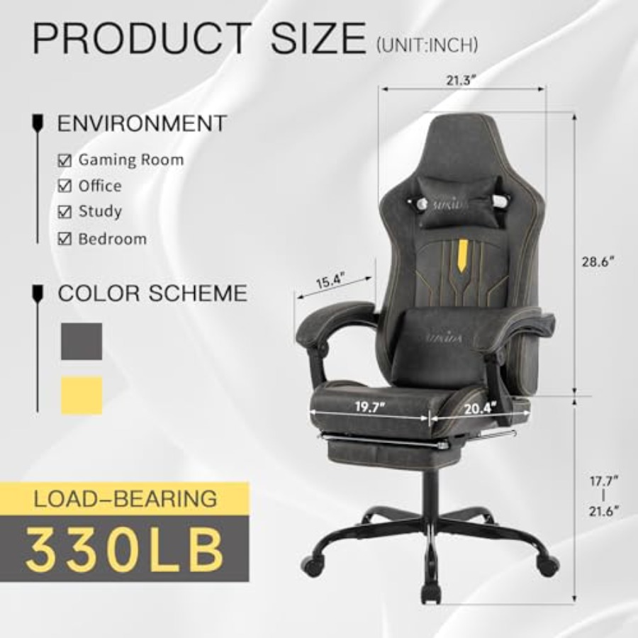 自宅のオフィスで使用できる、フットレスト付きのゲーミングチェ - Office Footrest Cushion のレビューと価格