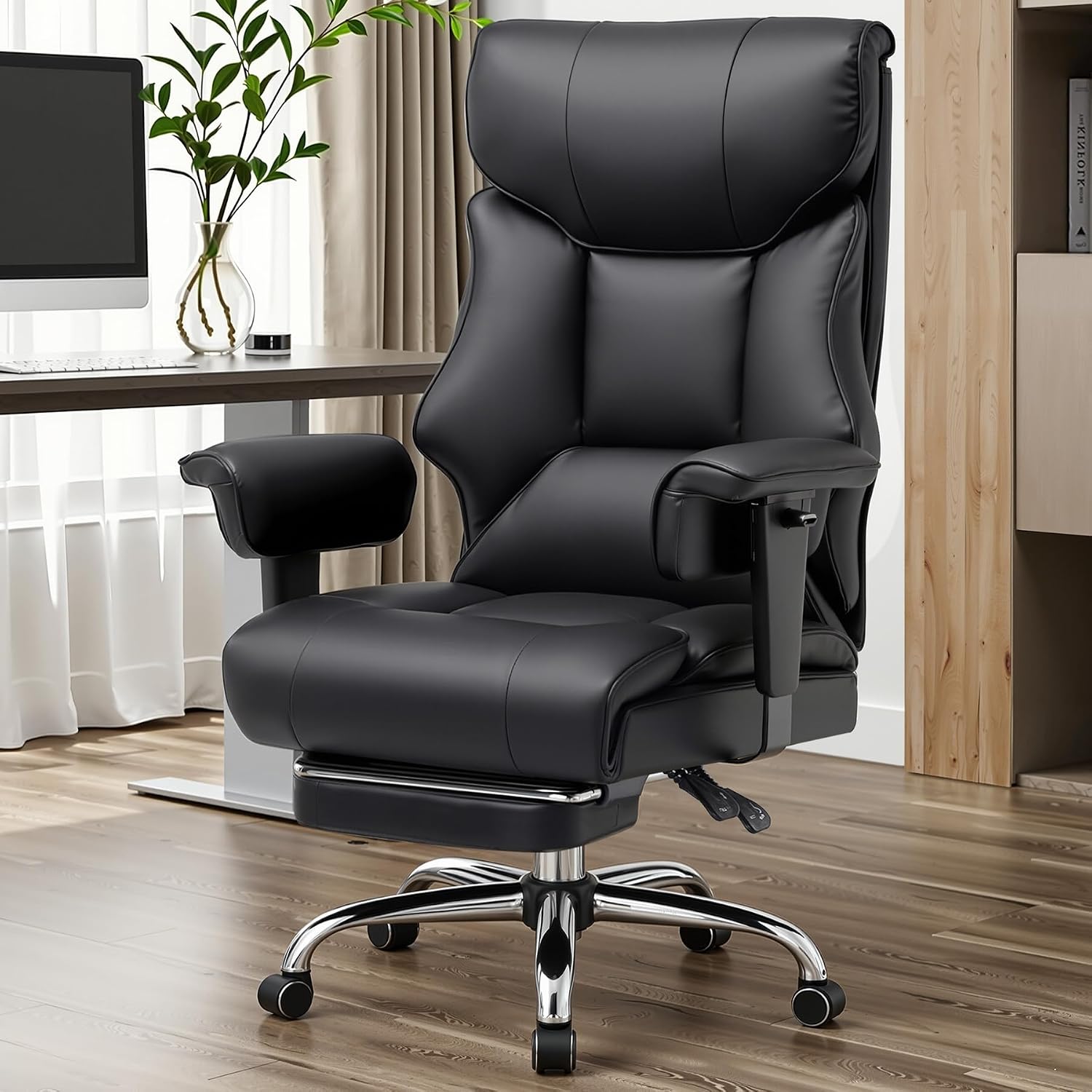 大型＆高身長対応ゲーミングチェア、耐荷重400ポンド、フット - Office Footrest Cushion のレビューと価格