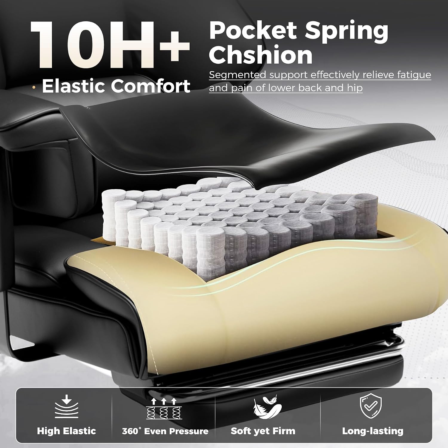 大型＆高身長対応ゲーミングチェア、耐荷重400ポンド、フット - Office Footrest Cushion のレビューと価格