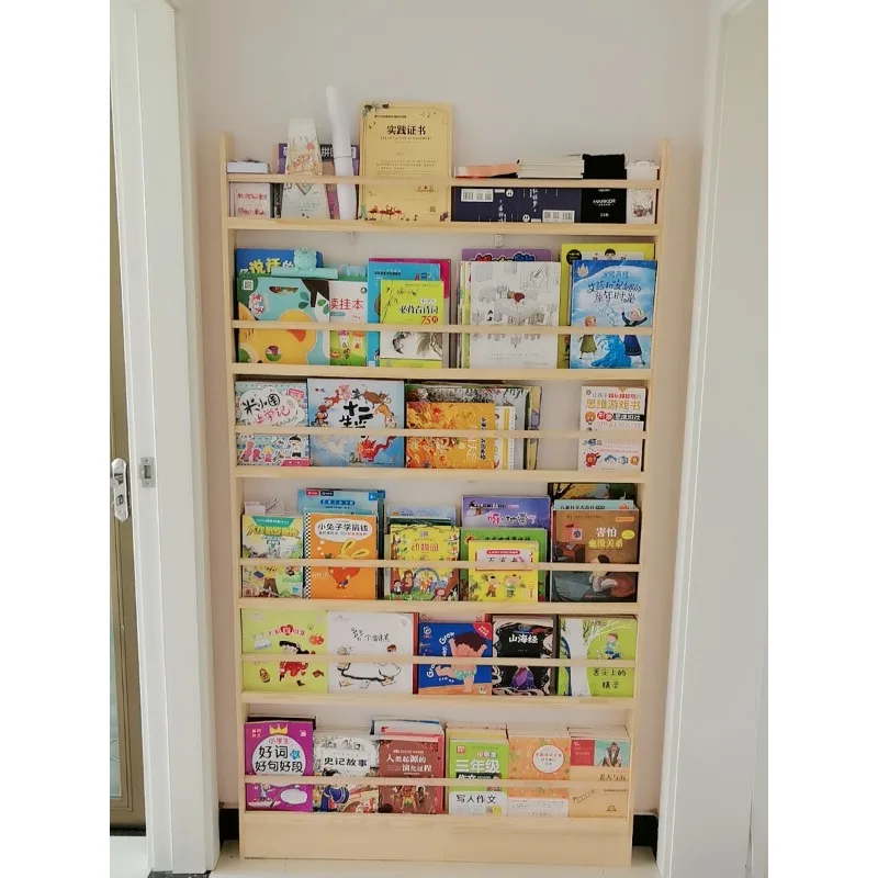 シンプルな木製本棚子供用絵本収納棚多用途フロア本棚リビングル - Bookshelf 5 Tier のレビューと価格