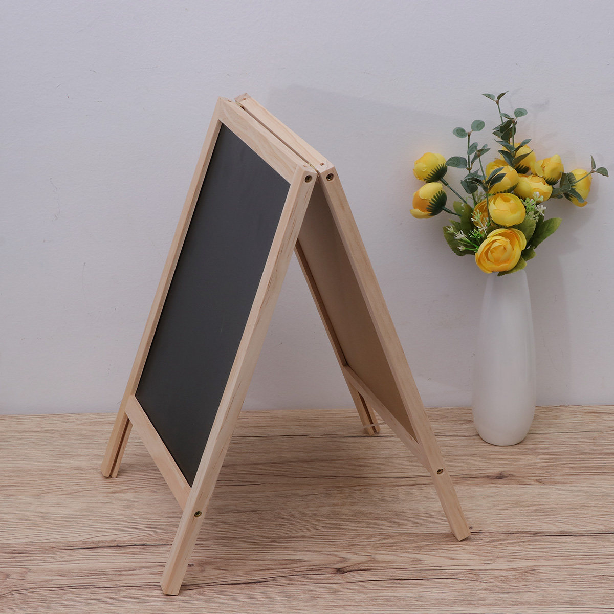 1個入り ミニ黒板 木製三脚イーゼル 両面メッセージボード  - Whiteboard Easel Tripod のレビューと価格